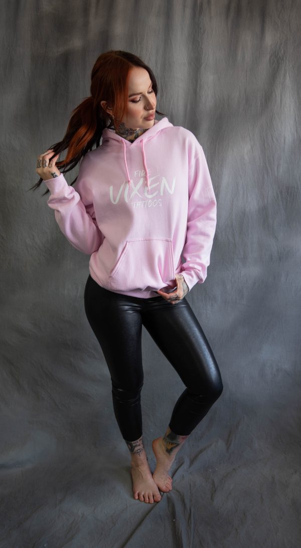 Women's Fire Vixen Hoodie Text Logo - Pink